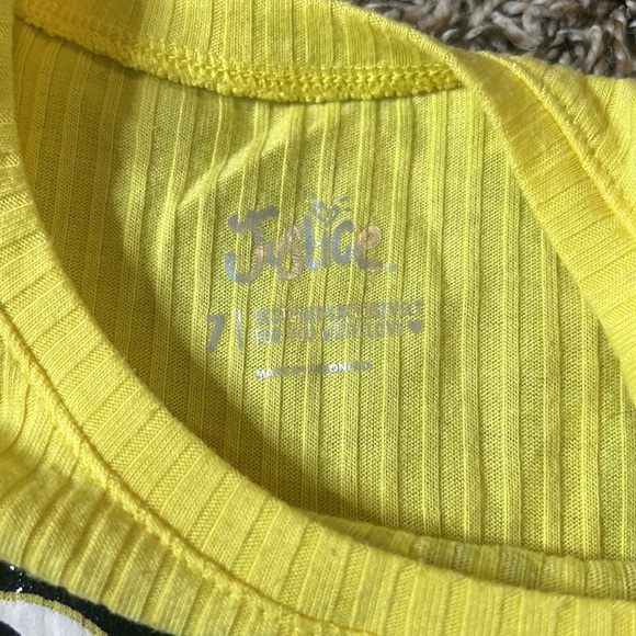 2 piece Justice set…skirt and top. Yellow and Black. Size 7. - Picture 3 of 6